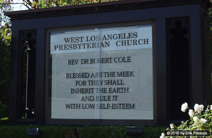 blessed are the meek church sign
