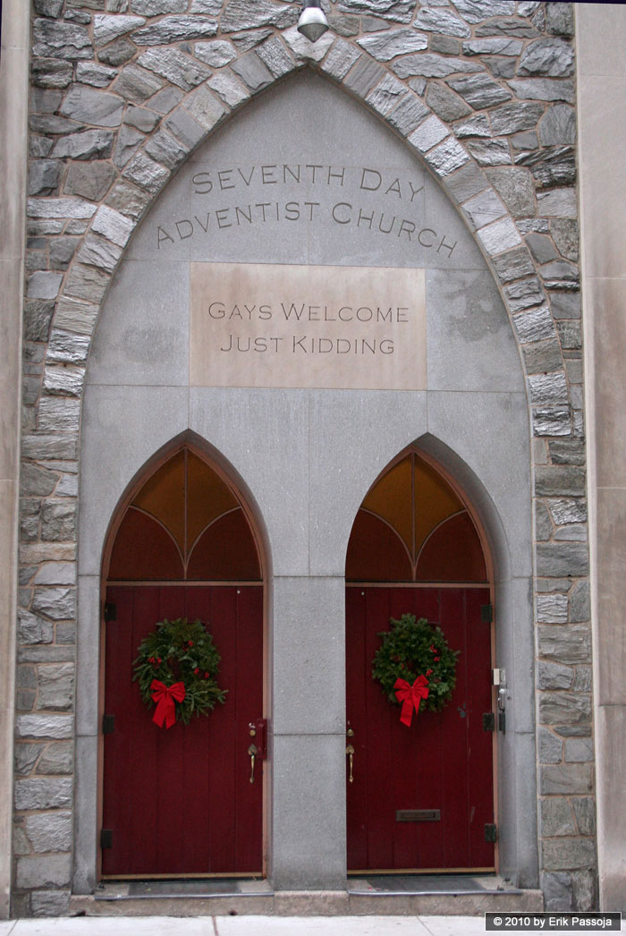 gay gays discrimination church sign