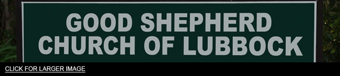good shepherd church sign trespass trespassing
