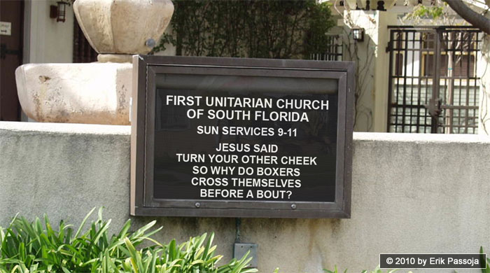 boxers cross themselves before a bout church sign
