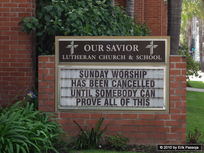 sunday worship church sign