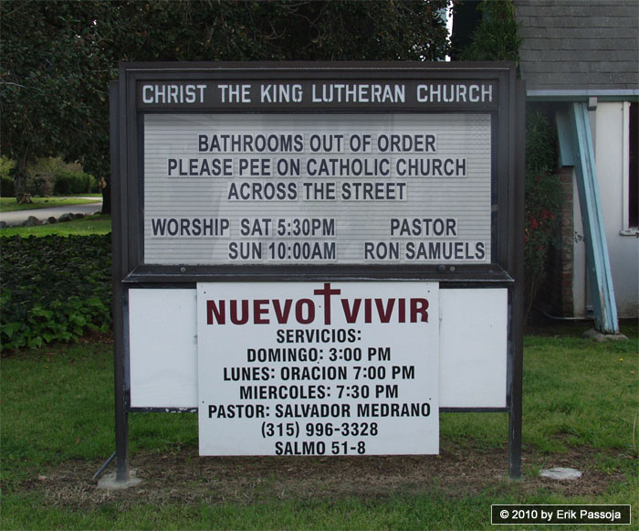 Lutheran church sign